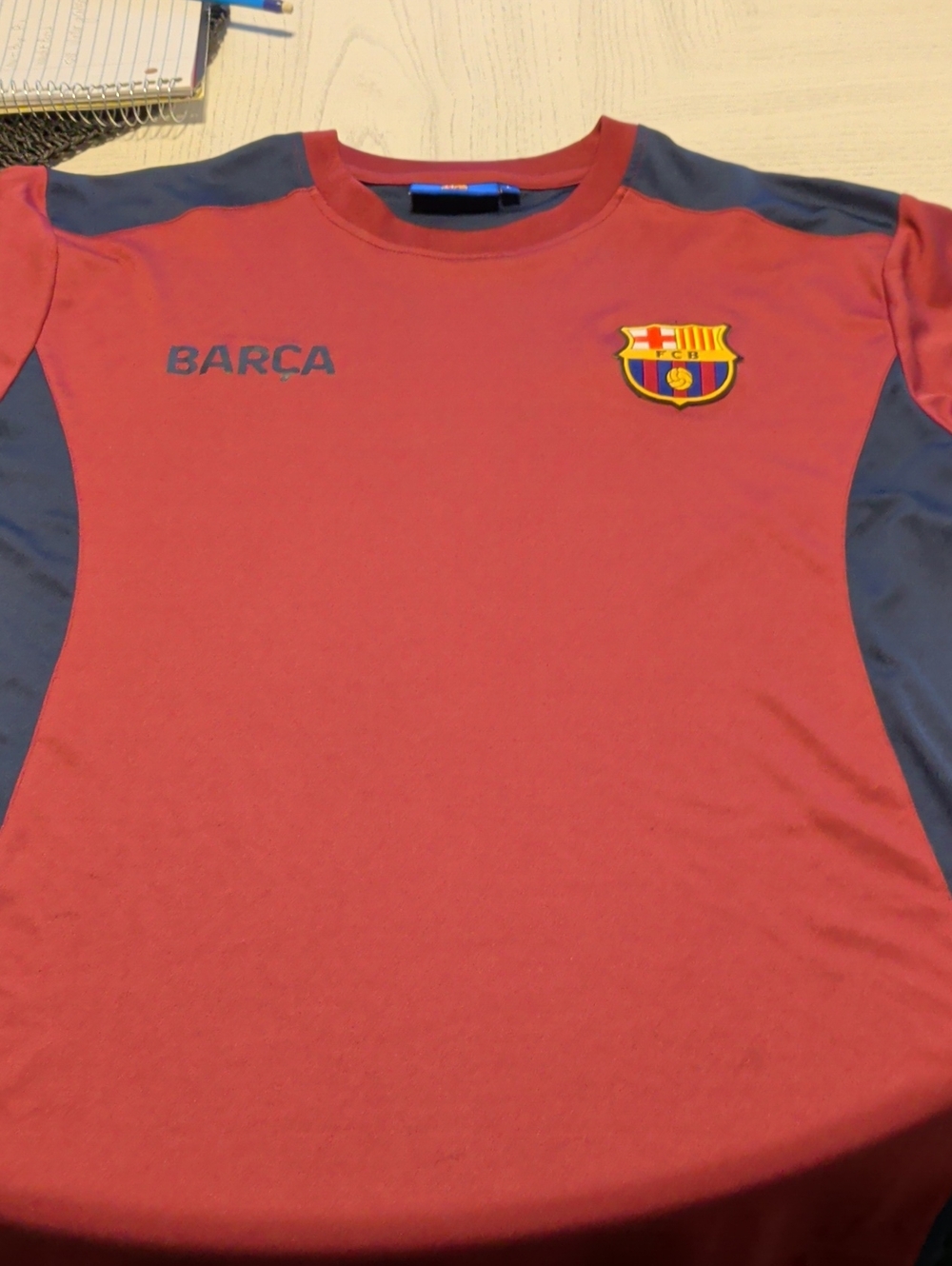 FC Barcelona Mens' Red & Navy Short-Sleeve Shirt